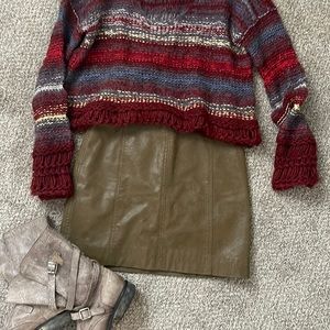 Free People Faux Suede Mini Skirt